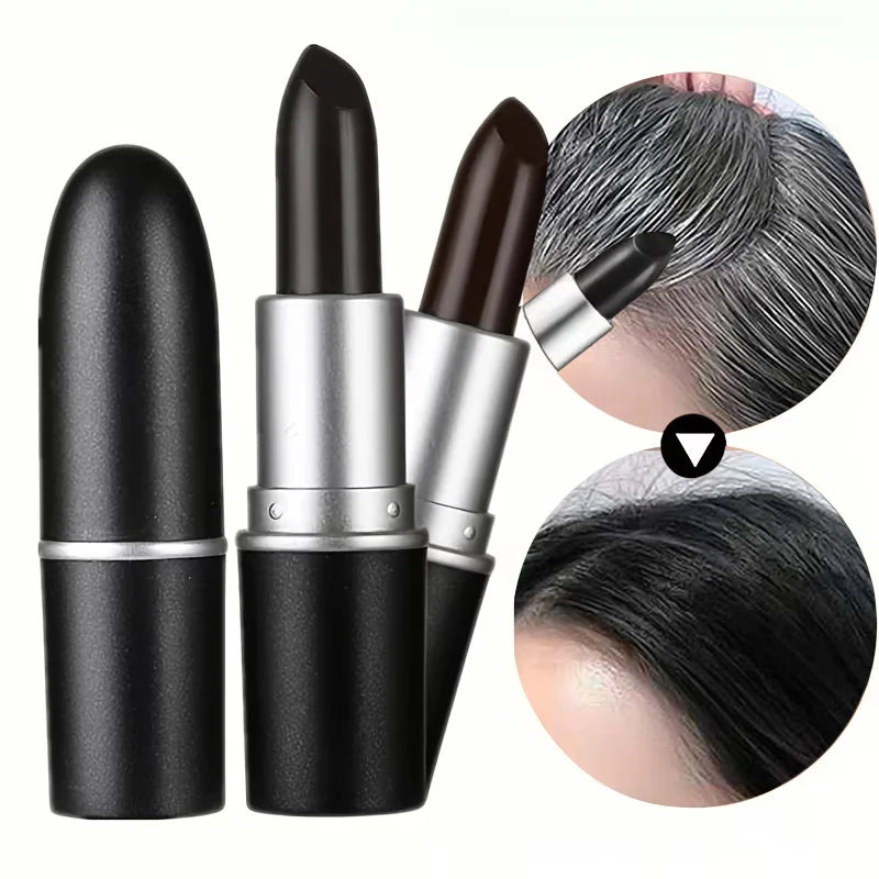 Preto marrom descartável temporário tintura de cabelo caneta batom estilo branco cobertura de cabelo coloração de cabelo tingimento giz cabelo rápido