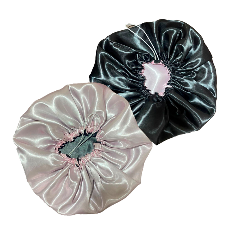 Touca Dupla Face de Cetim Ajustável + Xuxinha