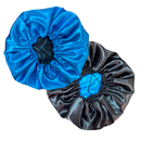 Touca de Cetim Dupla Face Ajustável + xuxinha