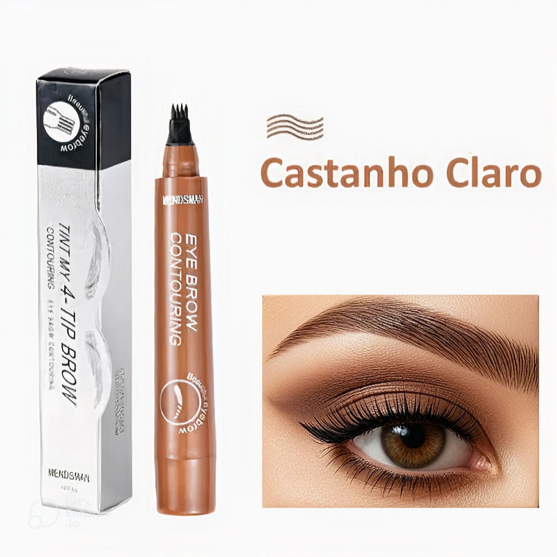 Lapis Caneta Sobrancelha Barba À Prova D 'água fio a fio Microblanding