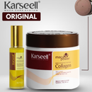 Kit Karseell Máscara Collagen + Oleo Argan Marroquino Maca Essence Oil Tratamento Capilar - Original