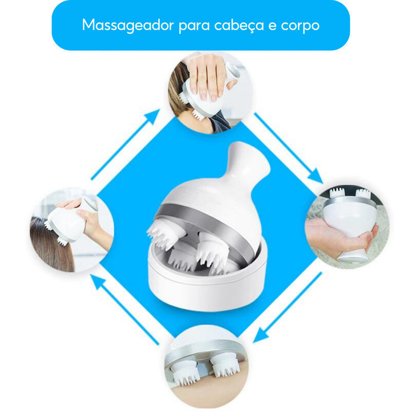 Massageador Elétrico De Corporal Cuidados Com A Saúde Relaxe Cabeça Couro Cabeludo Massagem